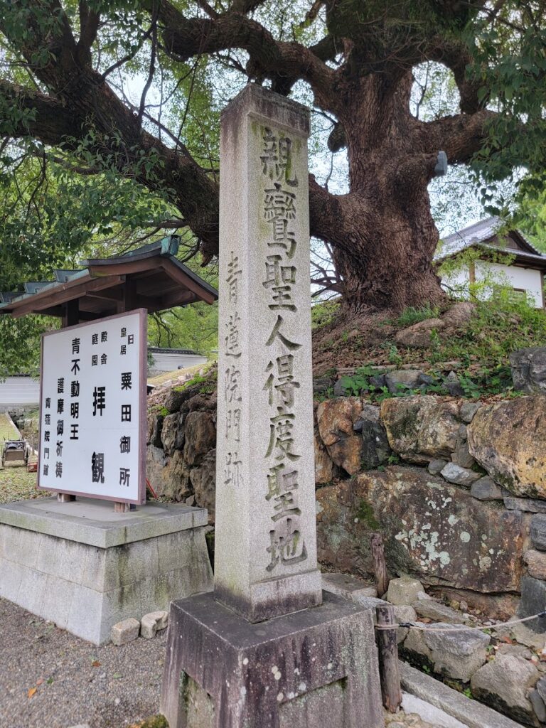 親鸞聖人得度整地石碑